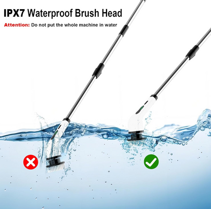 Vexloru™ Cordless Electric Spin Scrubber – 9 Brush Heads + Extension Handle